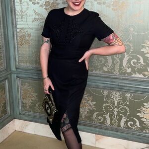 Elegant Black Vintage Ultra Dress